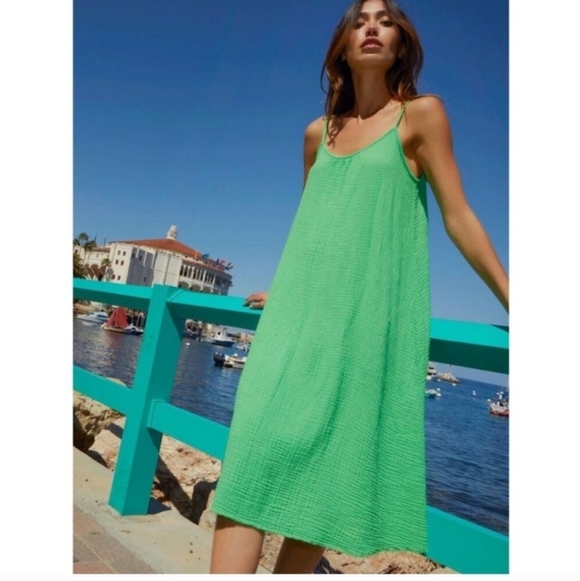 Nation LTD Adele Midi Dress 100% Cotton Gauze - Picture 10 of 10